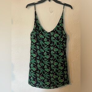 Urban Outfitters Leaf Print Sleeveless Dress